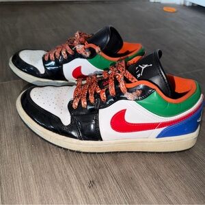 Nike low-top sneakers in white, black, red, green, blue, orange